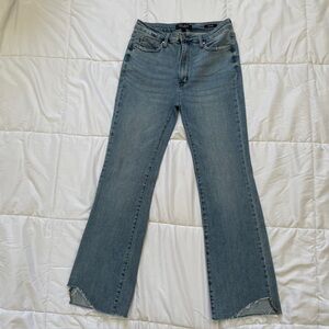 Judy Blue Women’s Slim Boot Cut Jeans Tummy Control Fray Hem Medium Wash 13 31